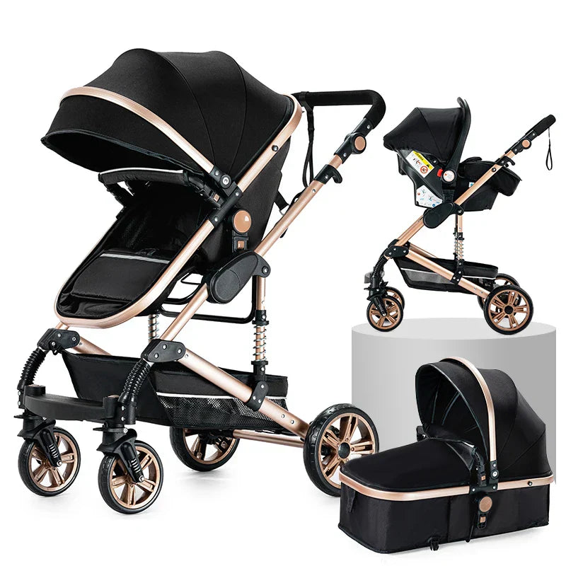 Poussette 3 en 1 Avec Base Isofix