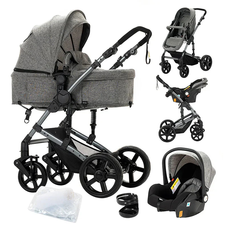 Poussette 3 en 1 Avec Base Isofix